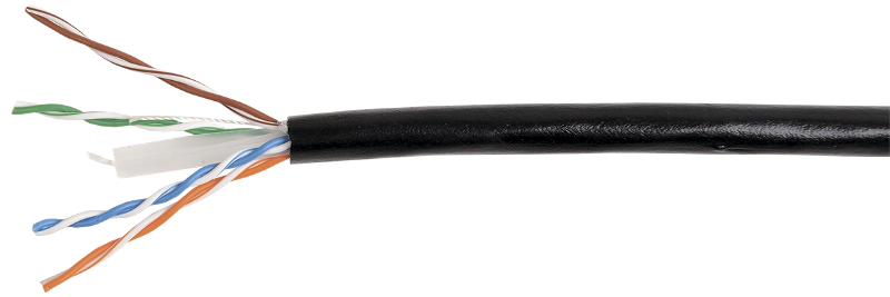 Каб. в. п. U/UTP кат. 6 4x2х23AWG solid LSZH 305м чер. | LC3-C604-129 | ITK — миниатюра 2