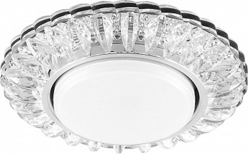 Светильник потолочный встраиваемый под лампу GX53 CD4026 20LED*2835 SMD 4000K, 15W GX53, без лампы, прозрачный, хром | 29540 | FERON — Feron