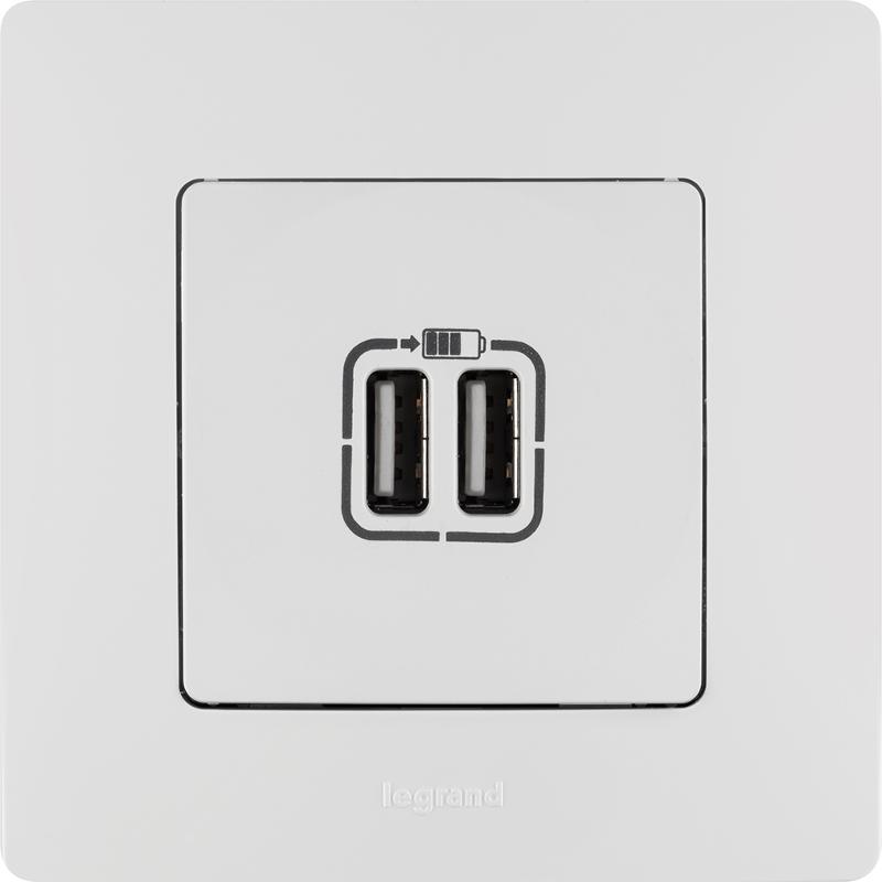 Etika Белый Розетка USB 2-ая 240В/5В 2400мА — миниатюра 11