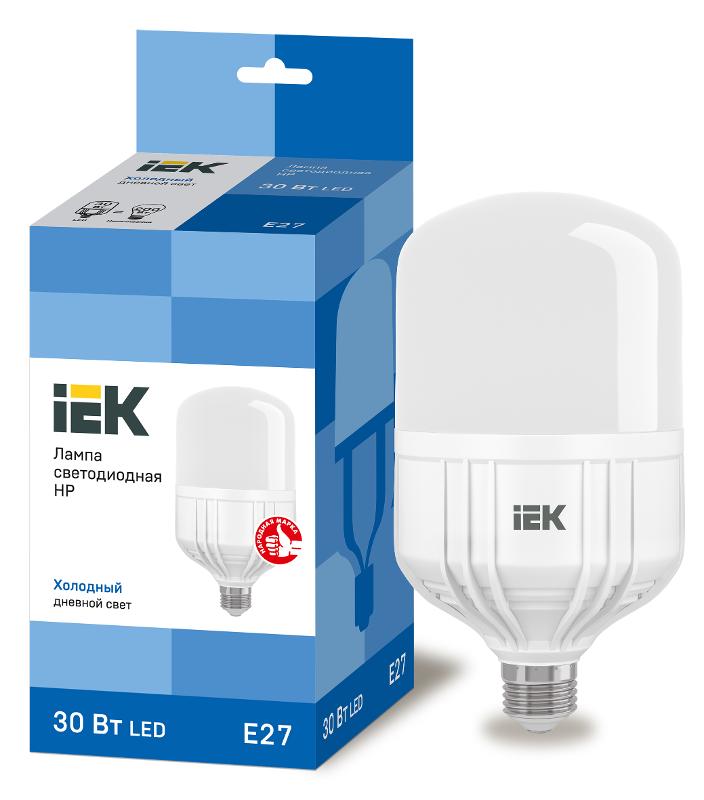 Лампа светодиодная LED 30Вт Е27 230В 6500К HP | LLE-HP-30-230-65-E27 | IEK — IEK (ИЭК)