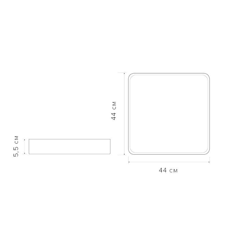 Светильник светодиодный бытовой PPB Sсandic-S 72w 3000-6500K WH/W с деревянной планкой IP20 430*430*50 | .5037335 | JAZZWAY — миниатюра 6