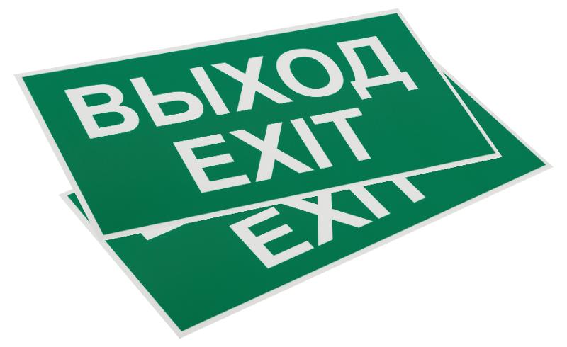 Самоклеящаяся этикетка INFO-SSA-116 пленка бэклит Выход-exit зеленая для SSA-103 | Б0057712 | ЭРА — миниатюра 3