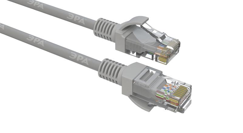 Патч корд PC-1.5U U/UTP категория 5e, длина 1,5 метра, неэкранированный, серый, Cu | Б0051410 | ЭРА — ЭРА (Энергия света)