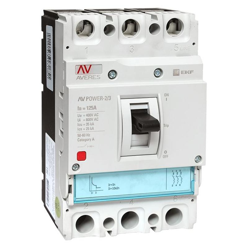 Выключатель автоматический AV POWER-2/3 125А 35kA TR | mccb-23-125-TR-av | EKF — EKF