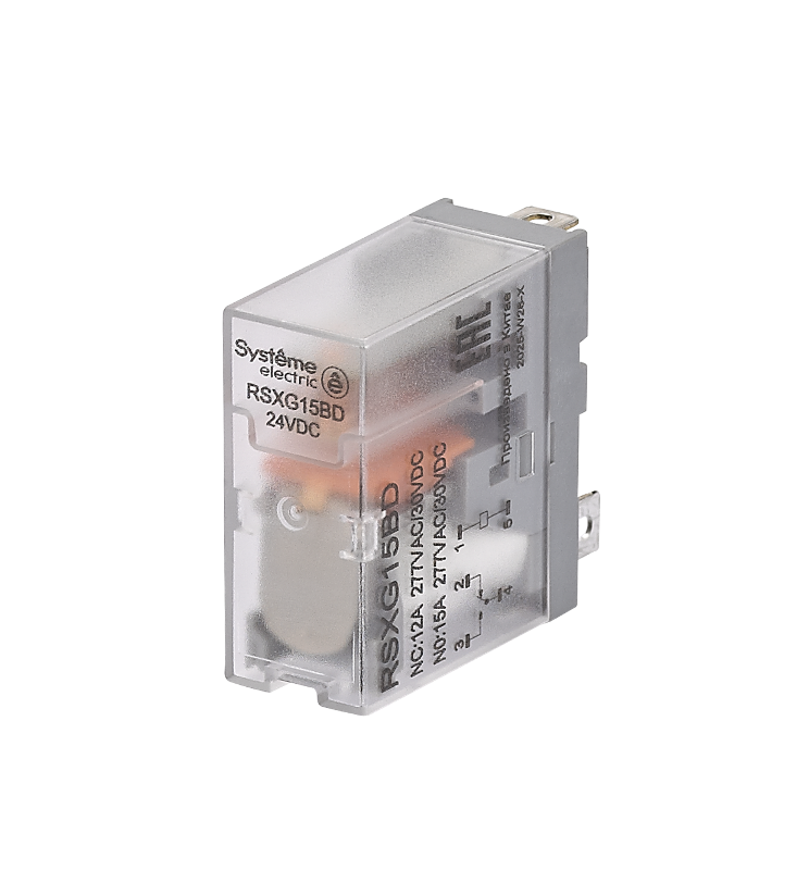 Реле 12A 1CO 24VDC | RSXG15BD | SE — Systeme Electric