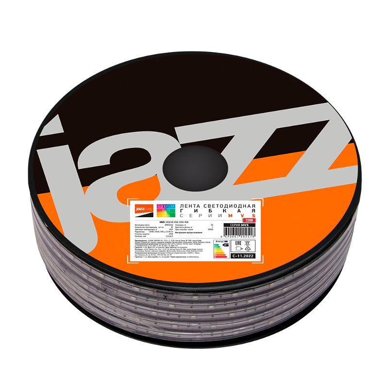 Лента MVS-5050/30-IP68-220V-RGB-1МП (без аксессуаров) Jazzwa арт.1002518A — Jazzway