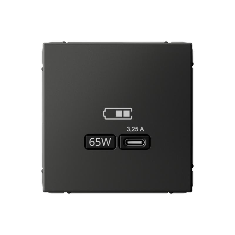 ArtGallery Базальт Розетка USB тип-С 65Вт высокоскор.заряд. QC, PD, механизм | GAL001427 | SE — Systeme Electric