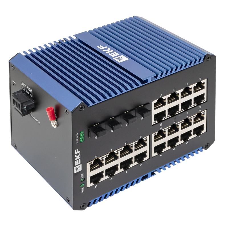 Промышленный неуправляемый коммутатор U-4GX/SFP-24GTP, 4 порта 1000Base-X SFP, 24 порта 10/100/1000Base-T(X) RJ45 c PoE, монтаж на динрейку TSX |TSX-U — миниатюра 10