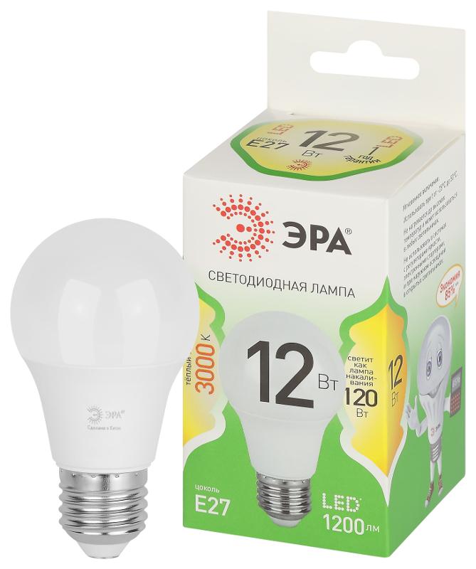 Лампа светодиодная  GREEN LINE LED A60-12W-830-E27 GL E27 12 Вт груша теплый свет | Б0067110 | ЭРА — миниатюра 1