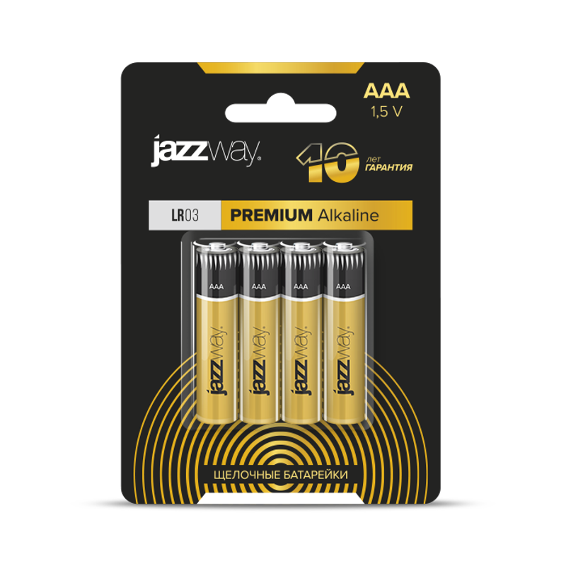 Элементы питания LR03 PREMIUM Alkaline BL-4 | .5002197 | JAZZway — Jazzway