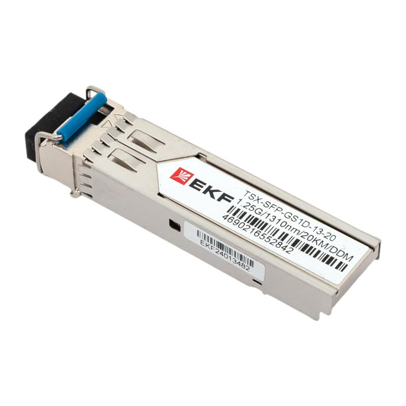 SFP модуль 1,25 Гбит одинарное одномодовое оптоволокно передача 1310нм дальность 20км TSX |TSX-SFP-GS1D-13-20|EKF — миниатюра 4