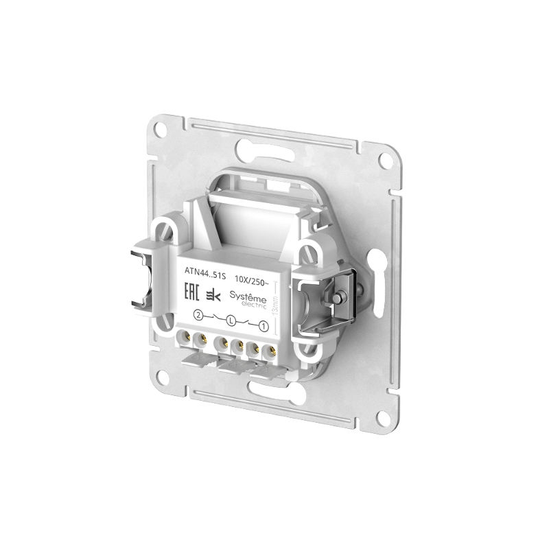 AtlasDesign Aqua Карбон Выключатель 2-клавишный IP44,сх.6, 10АХ,механизм, быстрозажимные клеммы | ATN441051S | SE — миниатюра 3