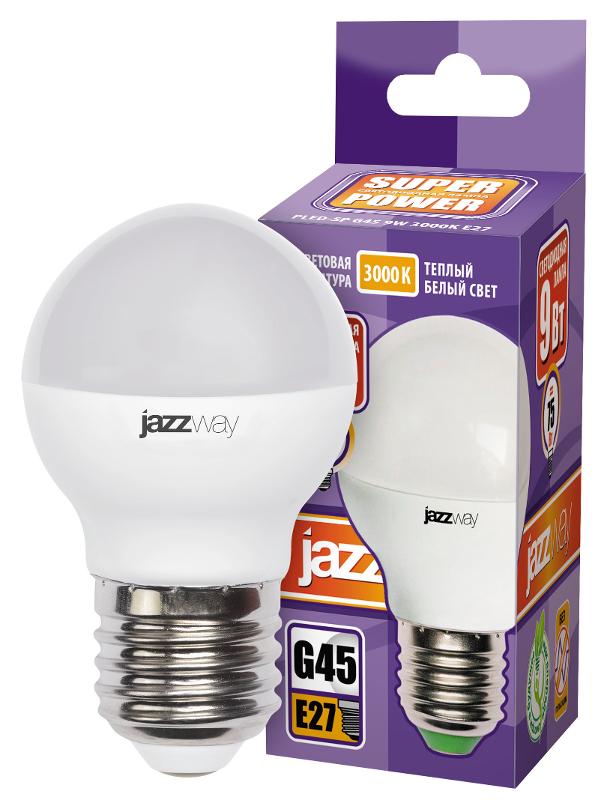 Лампа светодиодная LED 9Вт E27 230В 3000К PLED- SP G45 | 2859631A | Jazzway — миниатюра 2