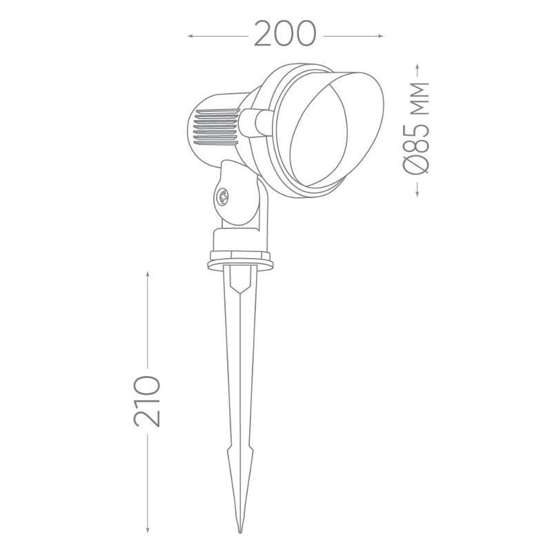 Светильник светодиодный грунтовый на колышке SP2704 , 85-265V, 3W холодный белый IP65 | 32126 | FERON — миниатюра 4
