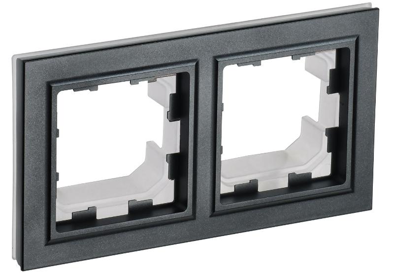 BRITE Рамка 2-ая IP44 РУ-2-БрЧ-44 черный | BR-M22-44-K02 | IEK — IEK (ИЭК)