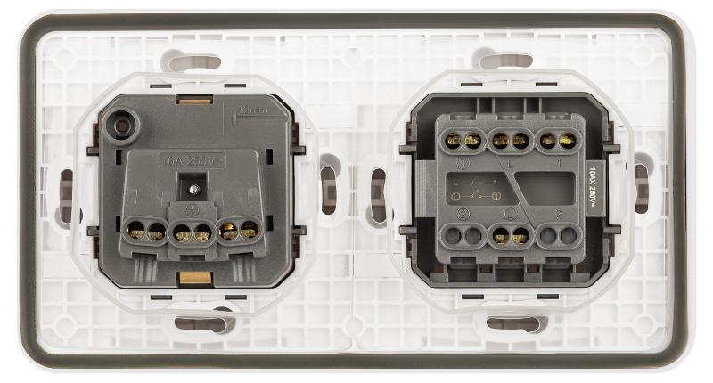 Блок розетка с выключателем Эксперт 11-7522-01 двойной IP55, 16A(10AX)-250В, СУ, Белый | Б0063274 | ЭРА — миниатюра 4
