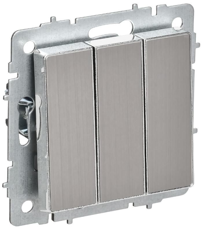 BRITE Выключ. 3-кл. 10А ВС10-3-0-БрГН мет х/н  | BR-V30-0-10-M-K23 | ИЭК — IEK (ИЭК)