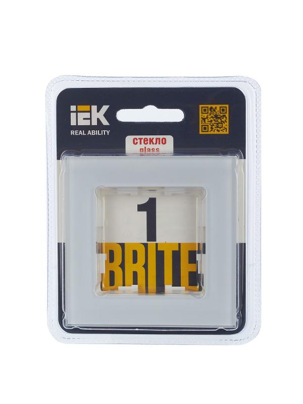 BRITE Рамка 1-ая РУ-1-2-БрБ стекло белый | BR-M12-G-K01 | IEK — миниатюра 7