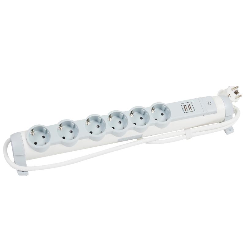 COMFORT Удл. У06К 1,5м 3х1,5мм2 16А USB A+C 20Вт бел.  | 694617 | ИЭК — IEK (ИЭК)