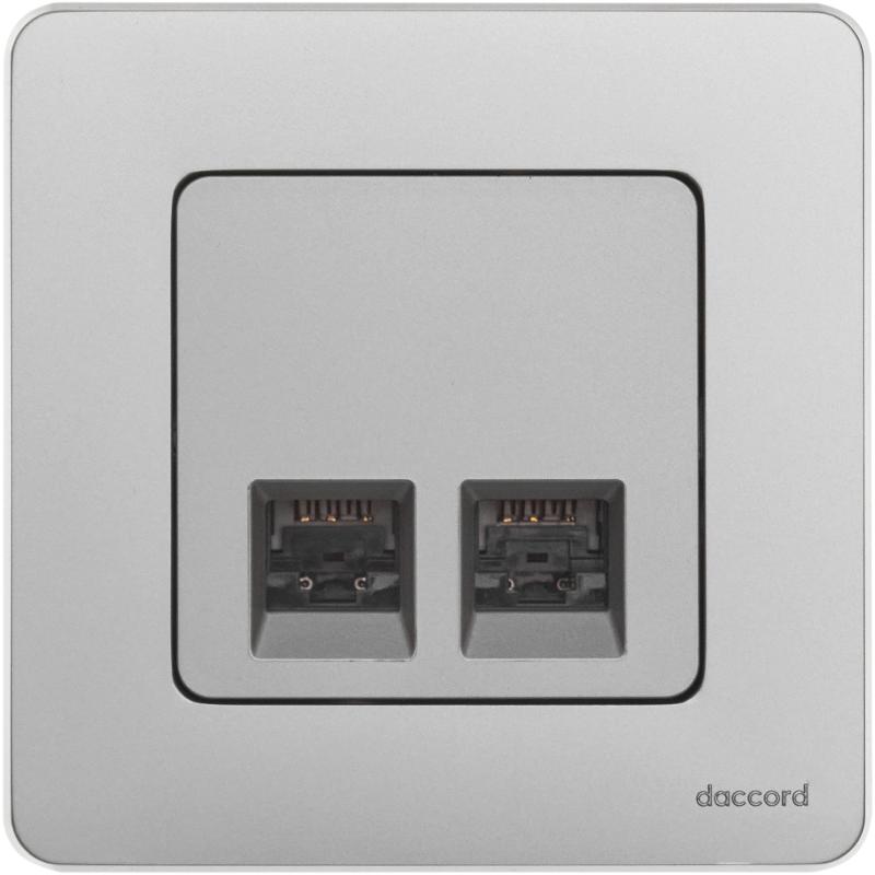 Inspiria Алюминий Розетка 2-ая компьютерная RJ45 С/У категория 6 UTP | 673842 | Legrand; замена на арт. ИЭК 6738421 — Legrand