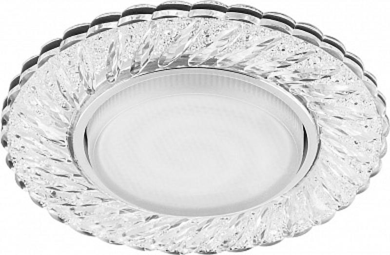 Светильник потолочный встраиваемый под лампу GX53 CD4021 20LED*2835 SMD 4000K, 15W GX53, без лампы, прозрачный, хром | 29474 | FERON — Feron
