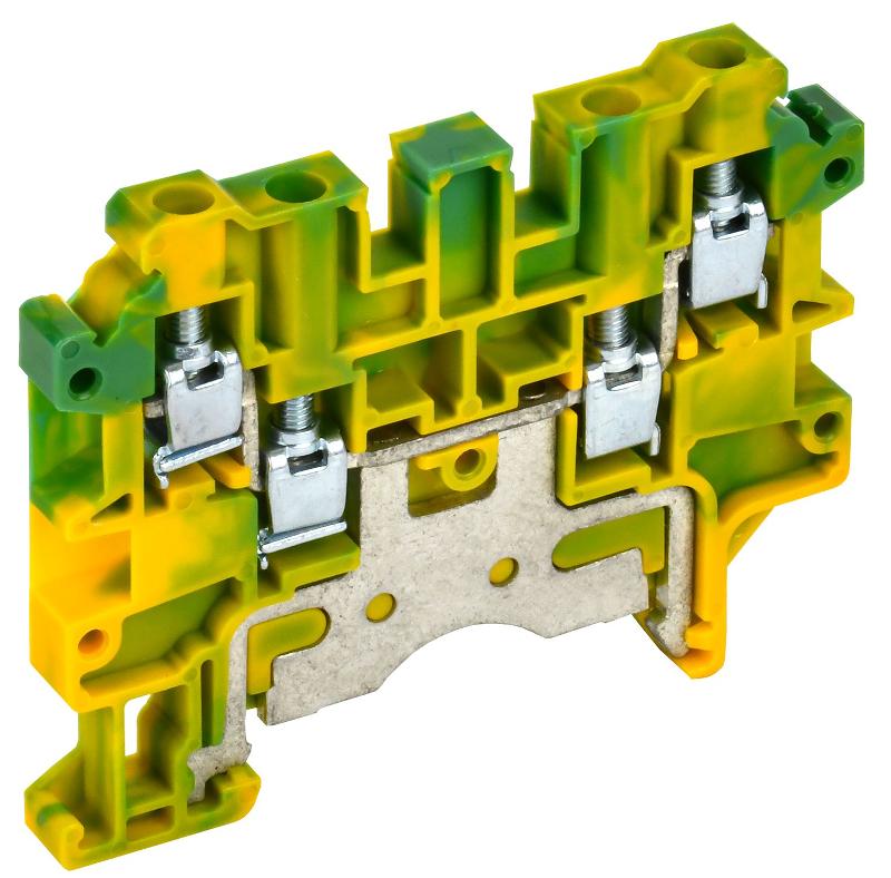 Колодка клеммная CTS-MC-PEN земля 4 вывода 4мм2 | YCT12-03-4-K52-004 | IEK — фото 1 | Sento