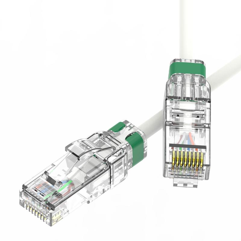 Патч-корд неэкранированный SLIM CAT6A U/UTP 4х2, 28 AWG, LSZH, белый, 0,2м | RN6AUU4502WH-28 | DKC — фото 1 | Sento