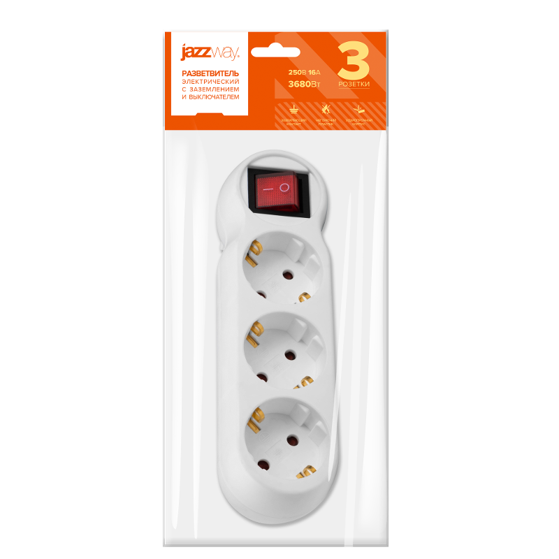 Разветвитель AD-3GS заземл., выкл. | .5046672 | Jazzway — миниатюра 5