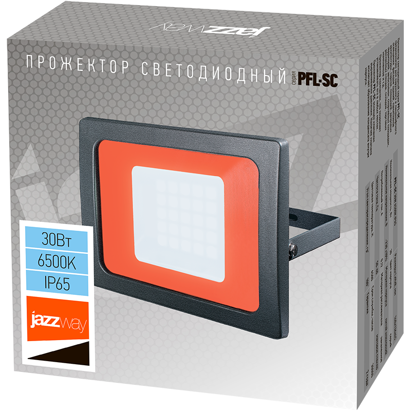 Прожектор светодиодный СДО PFL-SC 30Вт 6500К IP65 матовое стекло | 5001404 | Jazzway — миниатюра 6