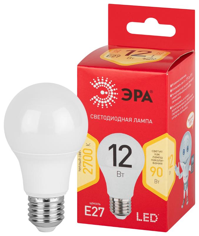 Лампа светодиодная LED A60-12W-827-E27 R (диод, груша, 12Вт, тепл, E27) (10/100/2000) | Б0050197 | ЭРА — миниатюра 1