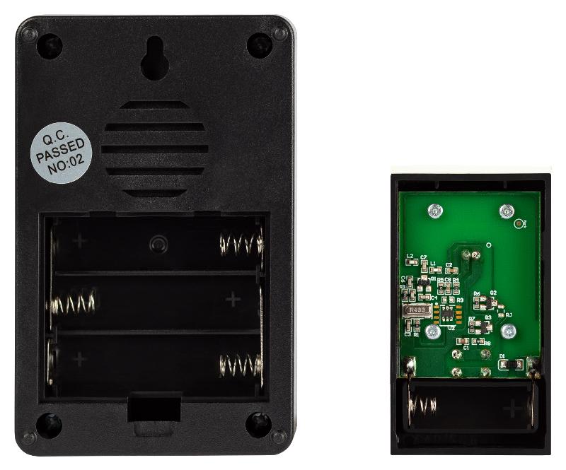 Звонок дверной ЭРА C103B беспроводной LED подсветка IP44 150 м чёрный 38 мелодий | Б0072156 | ЭРА — миниатюра 3