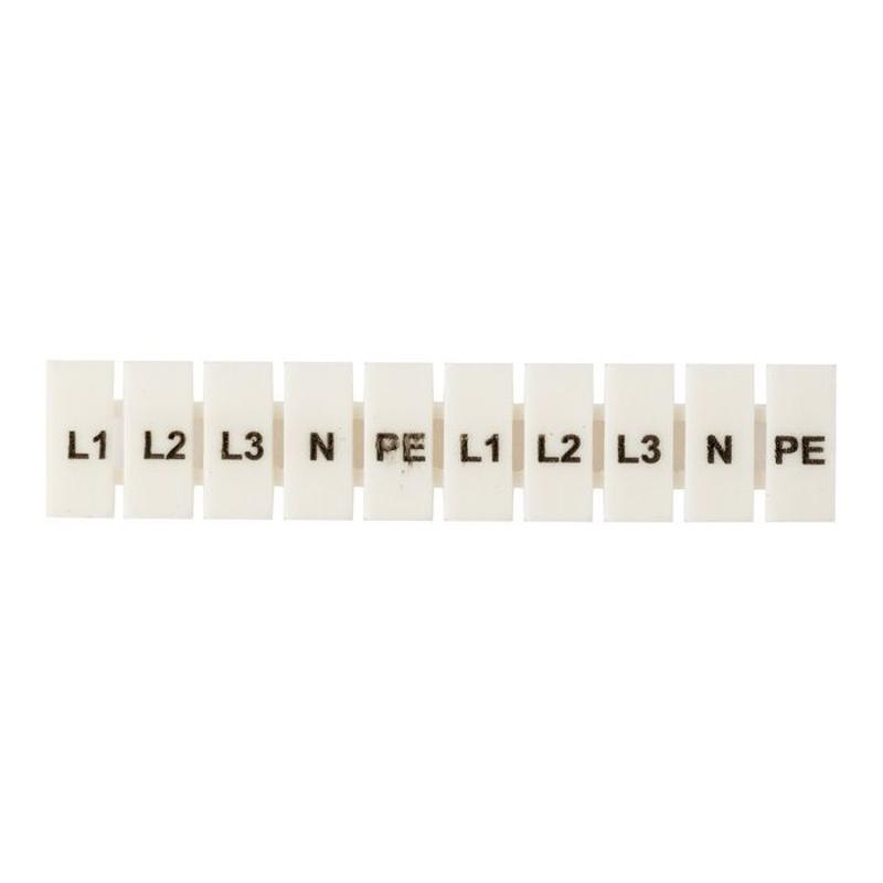 Маркеры для JXB-ST 2,5 с символами "L1, L2, L3, N, PE" (100 шт.) EKF PROxima | zb-st-2.5-L-1-3 | EKF — EKF