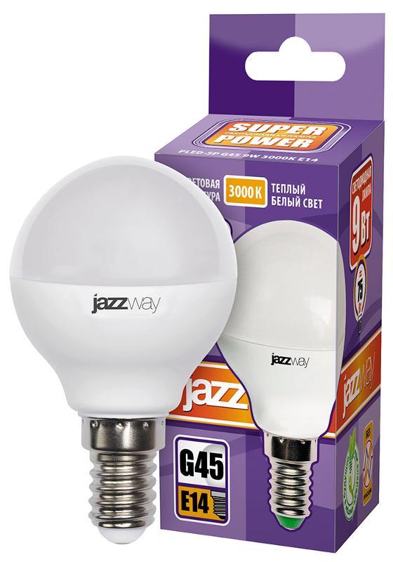 Лампа светодиодная LED 9Вт E14 230В 3000К PLED- SP G45 | 2859570A | Jazzway — миниатюра 2