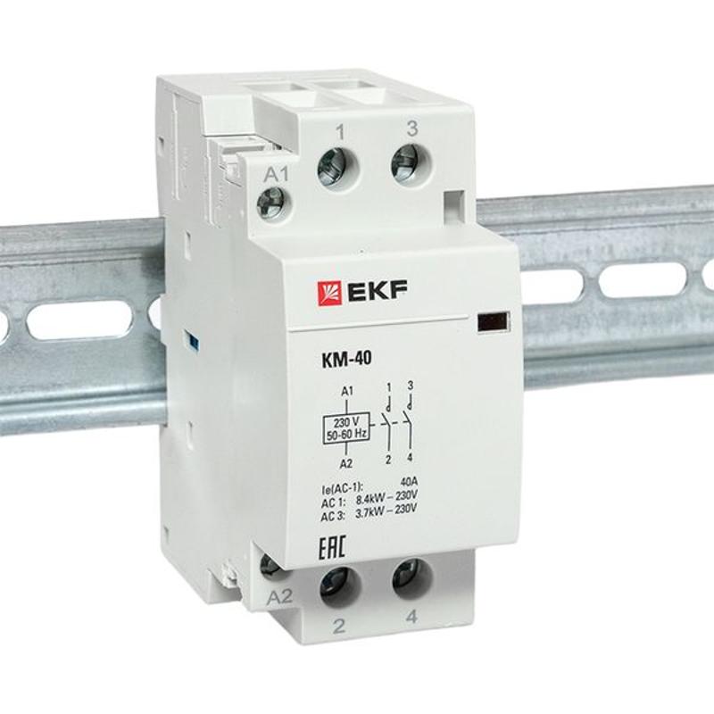 Контактор модульный КМ 40А 2NО (2 мод.) EKF PROxima | km-2-40-20 | EKF — миниатюра 10
