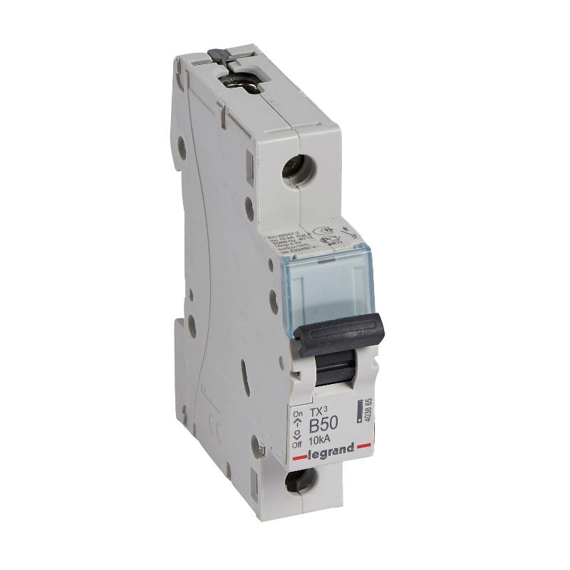 Выключатель автоматический  однополюсный TX3 6000 50А B 10кА | 403865 | Legrand — Legrand