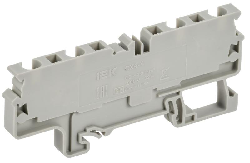 ARMAFIX Клемма пруж. CX4-4 4мм2 4-конт. серая | AF-CT40-00-4-K03-004 | IEK — миниатюра 2