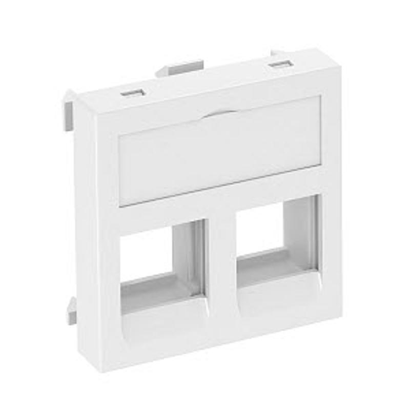 Корпус компьютерной розетки Modul45 тип С (прямой) 45x45 мм (белый) (DTG-02C RW1) | 6119280 | OBO Bettermann — миниатюра 2
