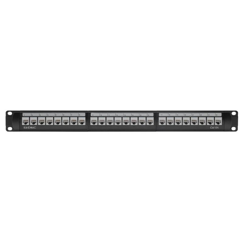Патч-панель 19",1U,CAT6А, 24 модуля RJ45, неэкранированная | RN6APPU24 | DKC — миниатюра 3