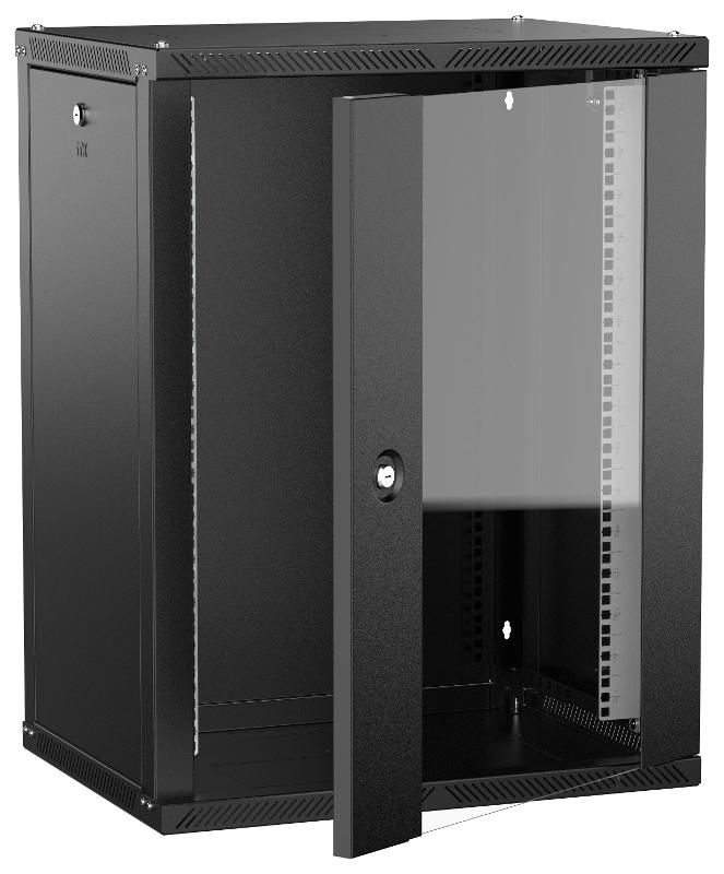 ITK LINEA W Шкаф 15U 600х450мм дверь стекло черный 2.0| LWR5-15U64-GF-2| ITK — фото 1 | Sento