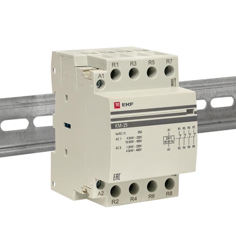 Контактор модульный КМ 25А 4NC (3 мод.) PROxima| km-3-25-04 | EKF — миниатюра 2