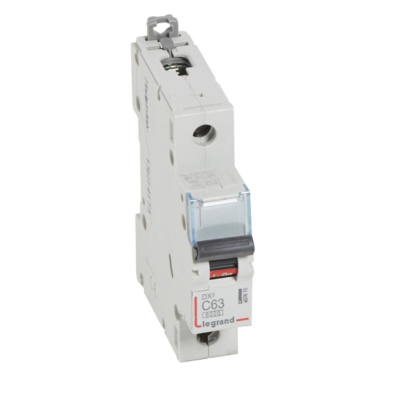 Выключатель автоматический  однополюсный DX3 6000 63А C 10кА | 407676 | Legrand — Legrand