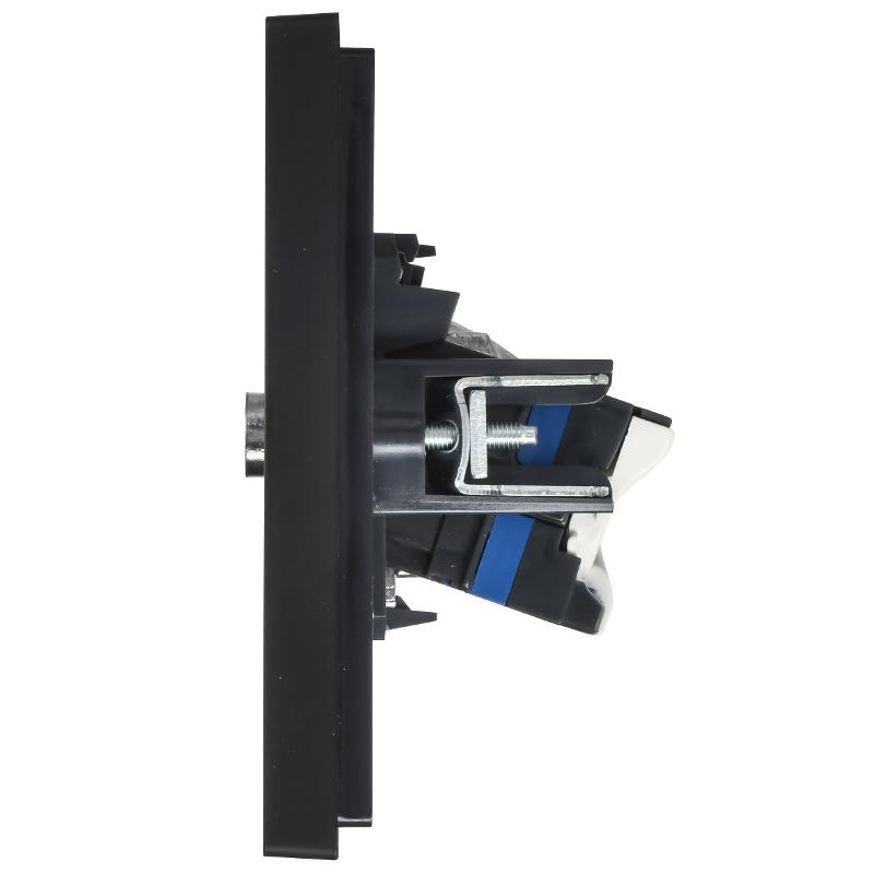 FORTE&PIANO Розетка двойная TV+RJ45 кат.6 FP137 черный | FP-AK20-2-K02 | IEK — миниатюра 4