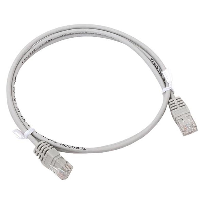 Патч-корд TERACOM Cat.5E (1Гбит/с) неэкранированный UTP оболочка PVC серый (1м) | TRC-5EUTP-PVC-1M-GY | EKF — EKF