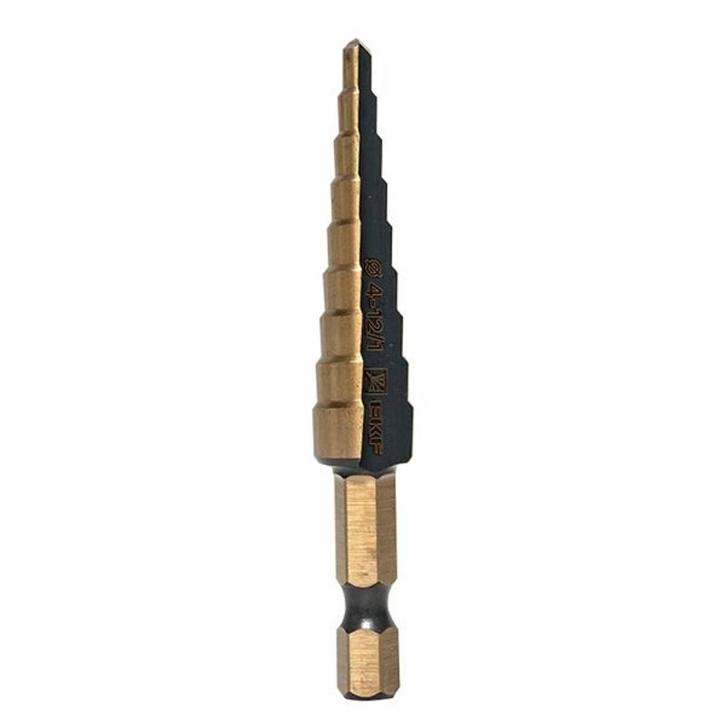 Ступенчатое сверло ST-4-12/1 HSS (9 ступ.) | ST-4-12/1 | EKF — миниатюра 10