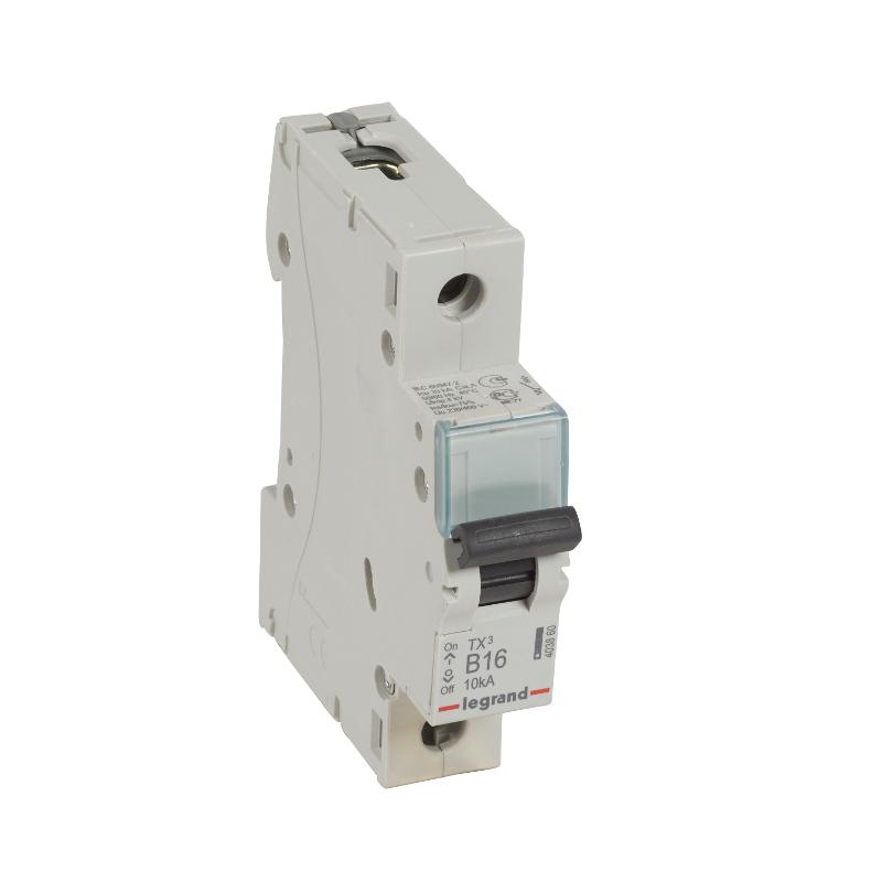 Выключатель автоматический  однополюсный TX3 6000 16А B 10кА | 403860 | Legrand — Legrand