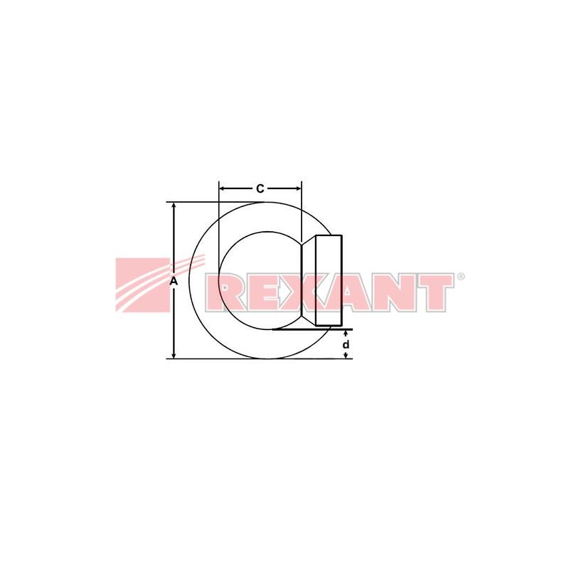 Рым-гайка DIN 582 М8 | 09-5638 | REXANT — миниатюра 2