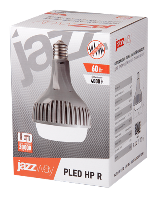 Лампа светодиодная промышленная LED 60Вт Е40 220В 4000К PLED-HP R170 отражатель (рефлектор) | 5005723 | Jazzway — миниатюра 3