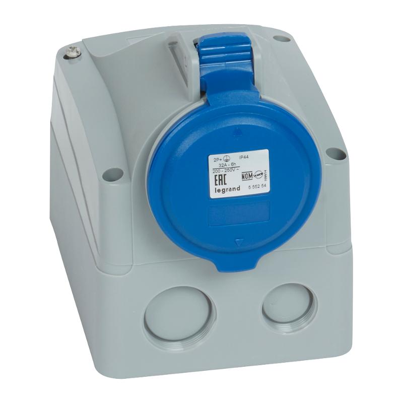 Розетка накладная - 32А - 2К+З - 230 В - IP 44 | 090180 | Legrand — Legrand