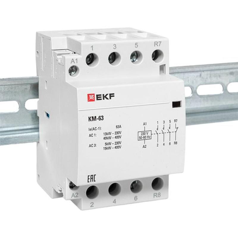 Контактор модульный КМ 63А 3NО+NC (3 мод.) EKF PROxima | km-3-63-31 | EKF — миниатюра 6