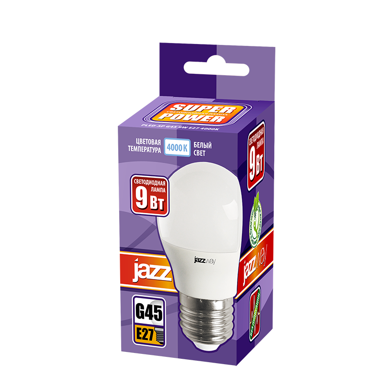 Лампа светодиодная PLED- SP G45 9w E27 4000K-E | .5019126 | Jazzway — миниатюра 2